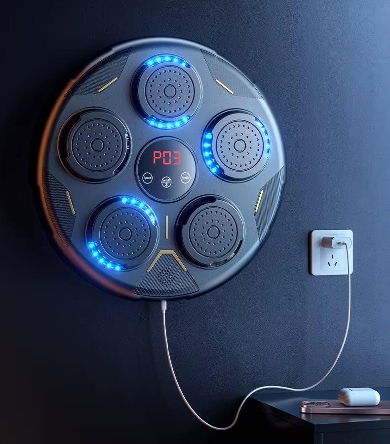 معدات الملاكمة للمنزل مع لعبة الملاكمة LED والصوت،