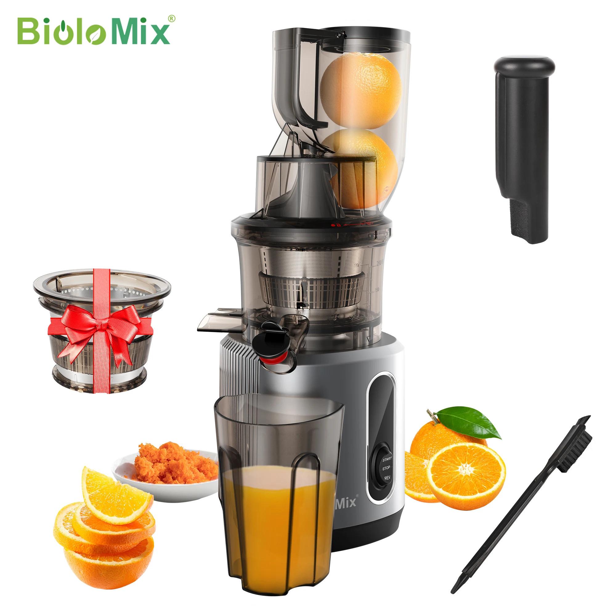 عصارة BioloMix بالضغط البارد مع شلال تغذية 75 مم